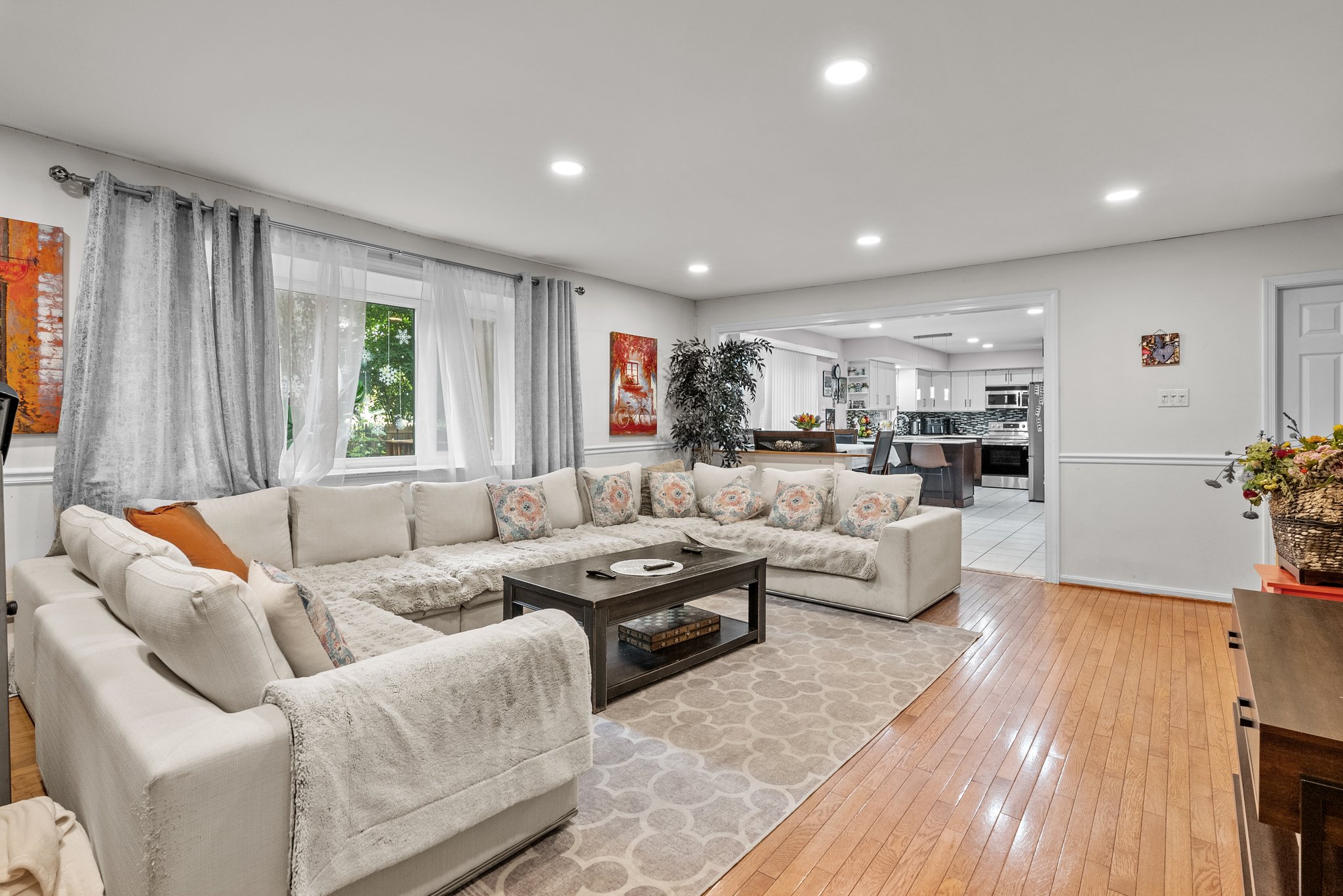Modern Kitchen and Cozy Family Room